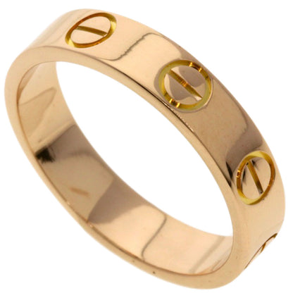 CARTIER mini love ring #46 Ring K18 Pink Gold Ladies [Used]
