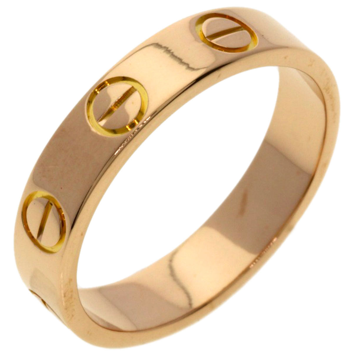 CARTIER mini love ring #46 Ring K18 Pink Gold Ladies [Used]