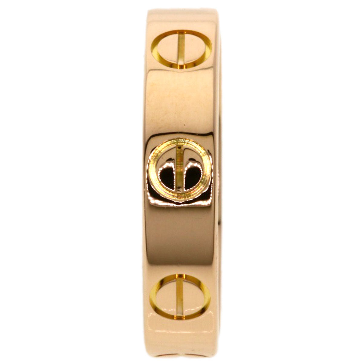 CARTIER mini love ring #46 Ring K18 Pink Gold Ladies [Used]