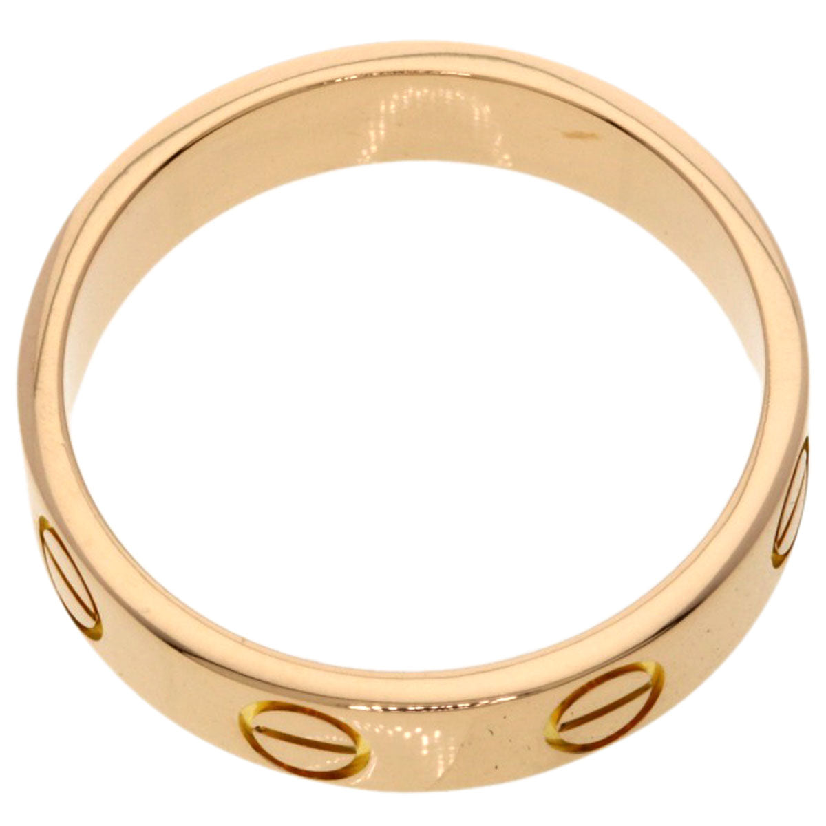 CARTIER mini love ring #46 Ring K18 Pink Gold Ladies [Used]