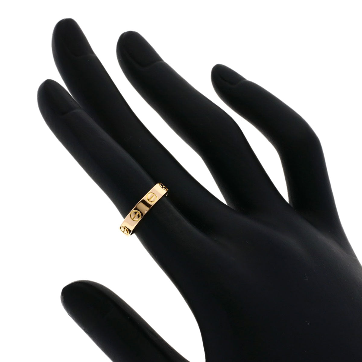 CARTIER mini love ring #46 Ring K18 Pink Gold Ladies [Used]