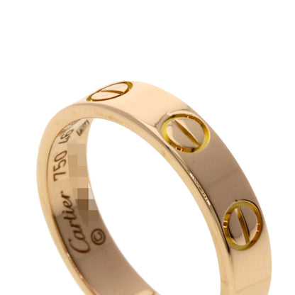 CARTIER mini love ring #46 Ring K18 Pink Gold Ladies [Used]