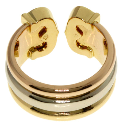 CARTIER 2C Ring LM #49 Ring K18 Yellow Gold K18 White GoldLadies [Used]