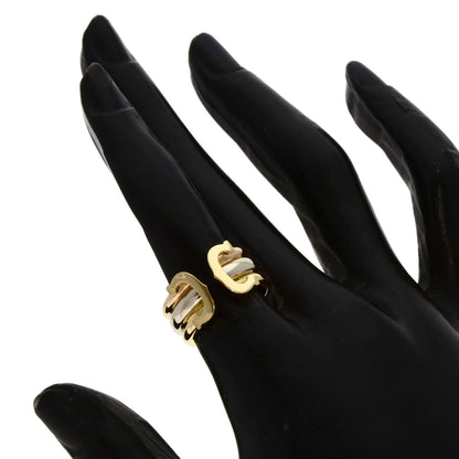 CARTIER 2C Ring LM #49 Ring K18 Yellow Gold K18 White GoldLadies [Used]