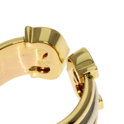 CARTIER 2C Ring LM #49 Ring K18 Yellow Gold K18 White GoldLadies [Used]