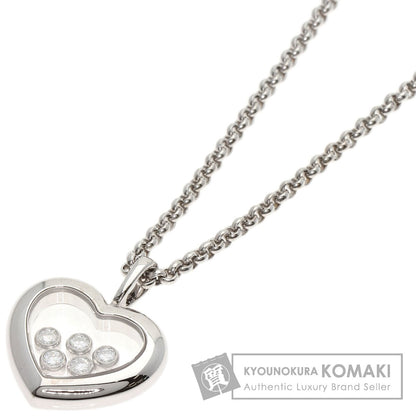 Chopard Happy diamond heart Necklace K18 White Gold Ladies [Used]
