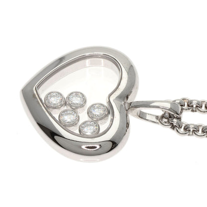 Chopard Happy diamond heart Necklace K18 White Gold Ladies [Used]