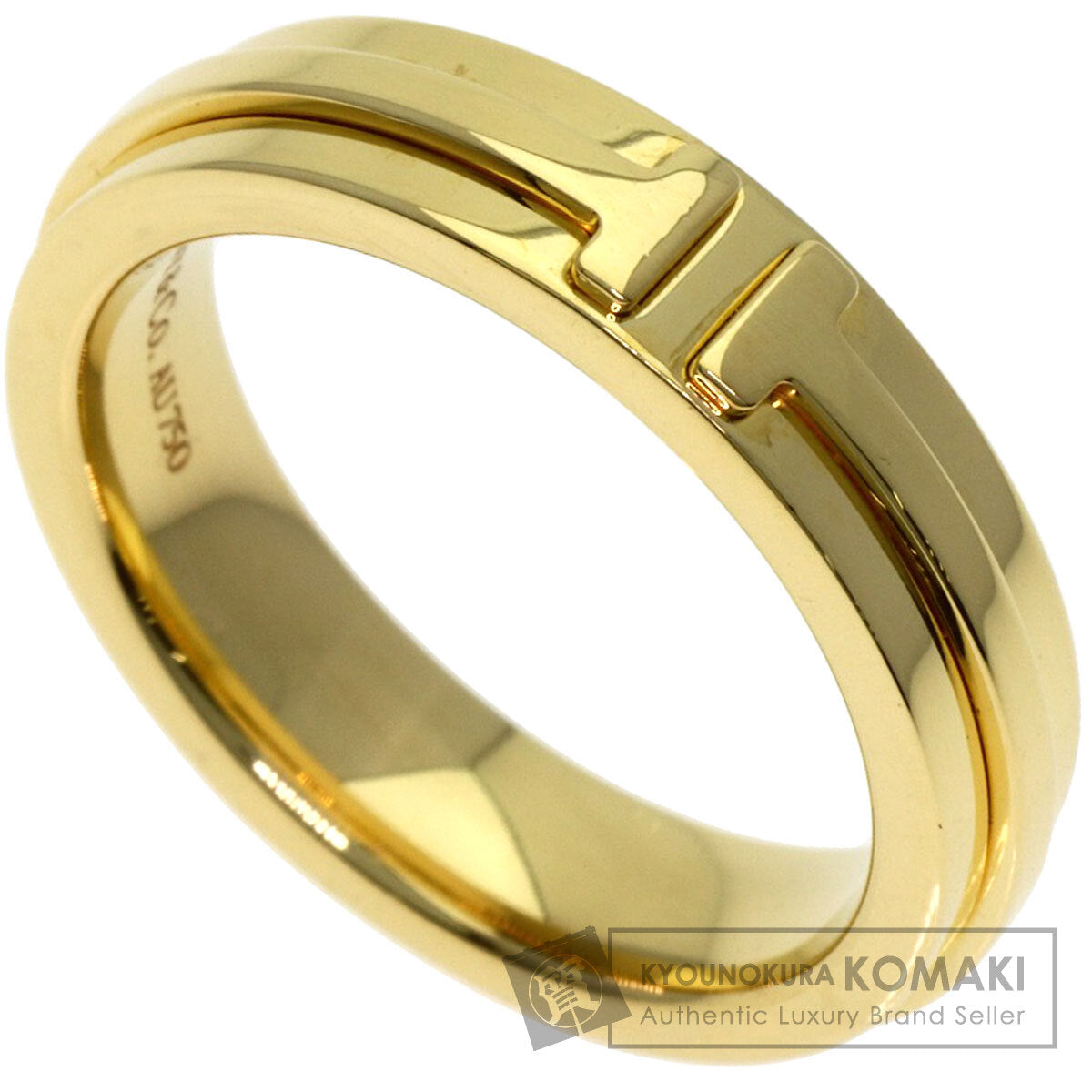 TIFFANY&Co. T TWO Ring K18 Yellow Gold Ladies [Used]