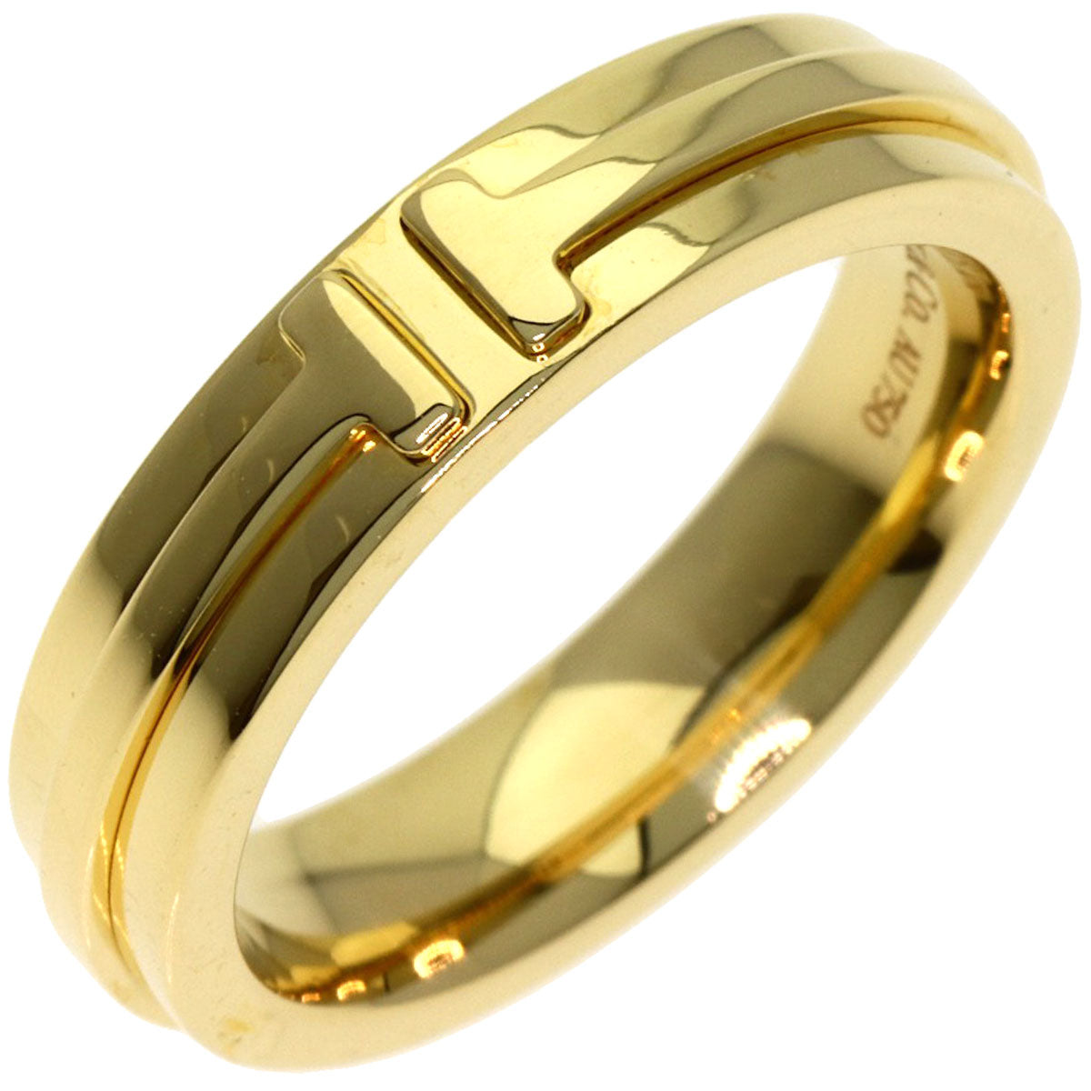 TIFFANY&Co. T TWO Ring K18 Yellow Gold Ladies [Used]