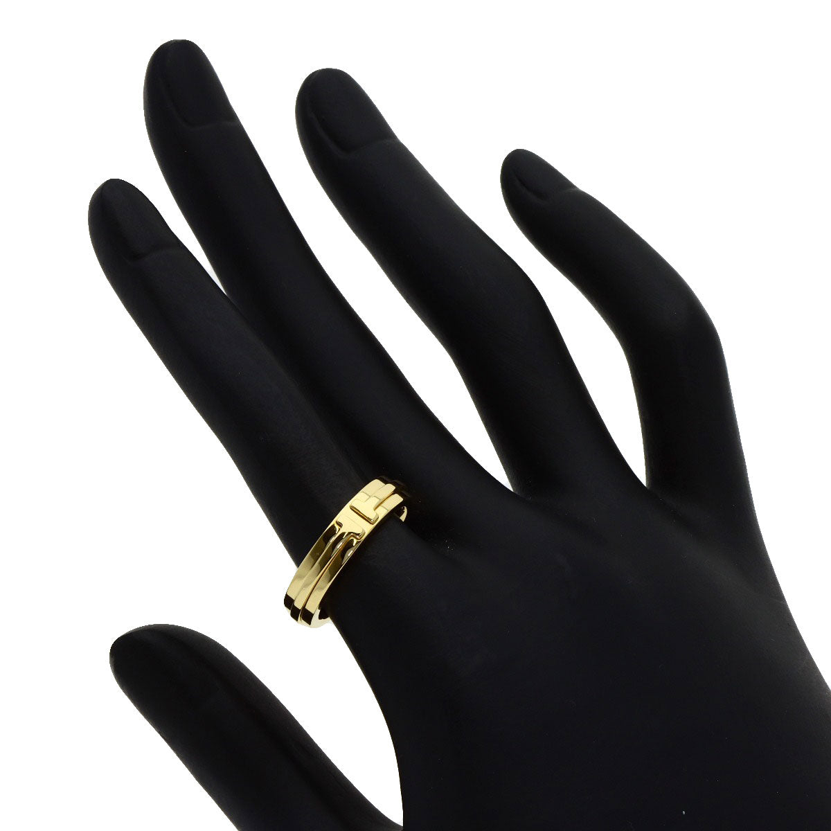 TIFFANY&Co. T TWO Ring K18 Yellow Gold Ladies [Used]