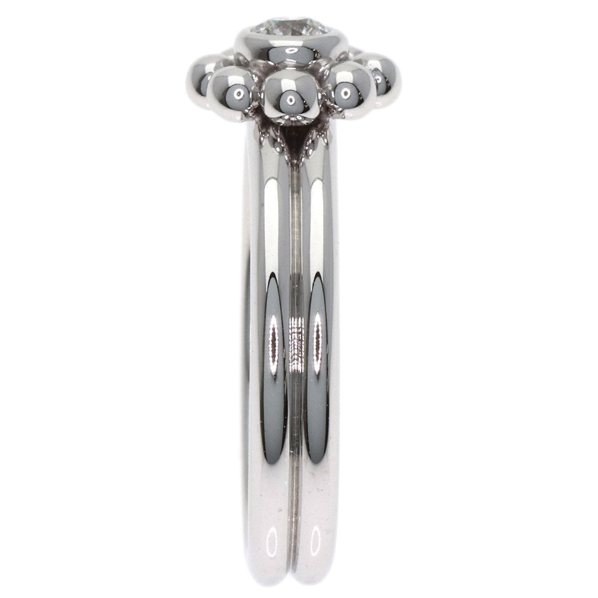 TIFFANY&Co. Jolly Beads Diamond Ring K18 White Gold Ladies [Used]