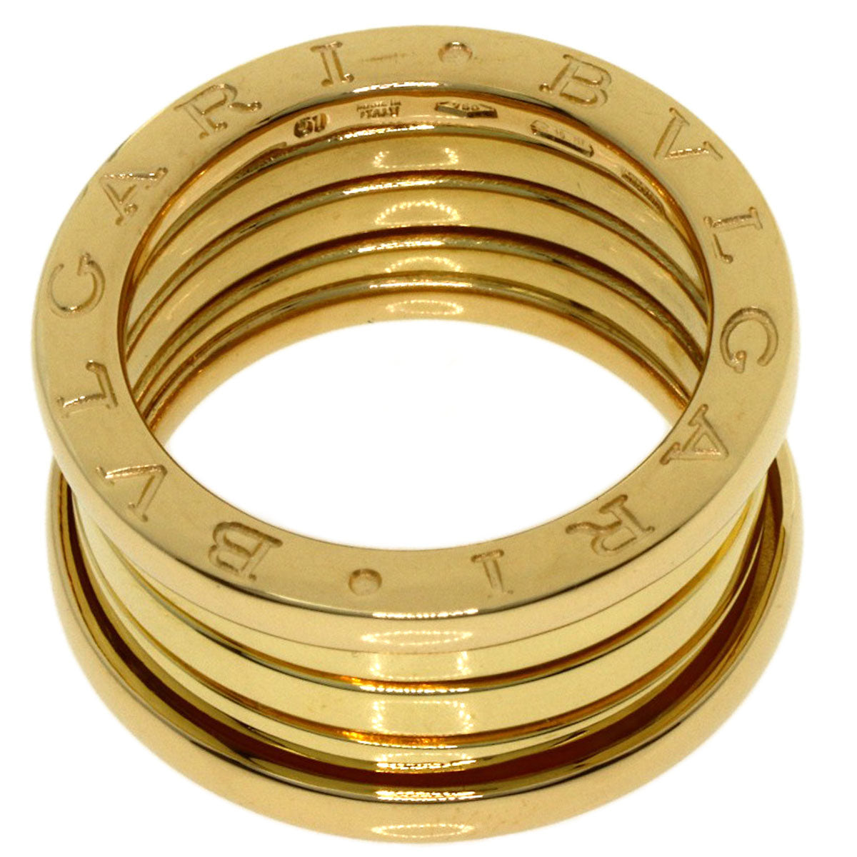ブルガリ B-zero1 ビーゼロワン 3バンド #51 リング・指輪 K18イエローゴールド レディース 【中古】【BVLGARI】
