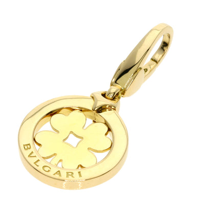 BVLGARI Tondo Clover Charm Pendant top K18 Yellow Gold Ladies [Used]