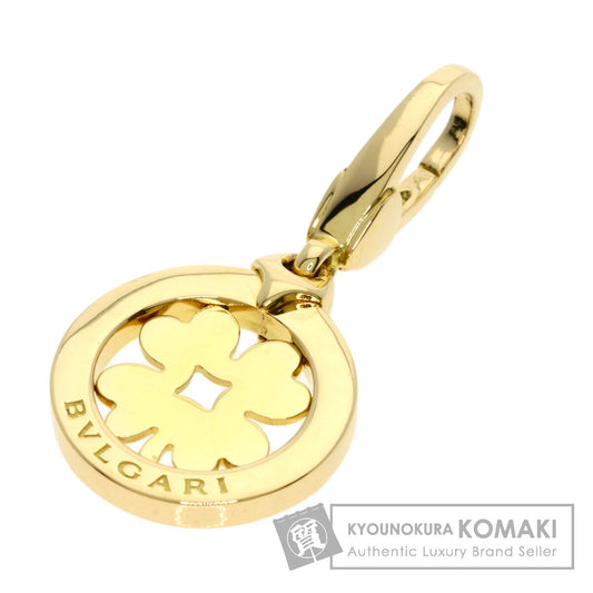 BVLGARI Tondo Clover Charm Pendant top K18 Yellow Gold Ladies [Used]