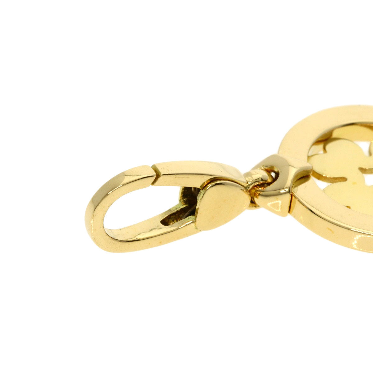 BVLGARI Tondo Clover Charm Pendant top K18 Yellow Gold Ladies [Used]