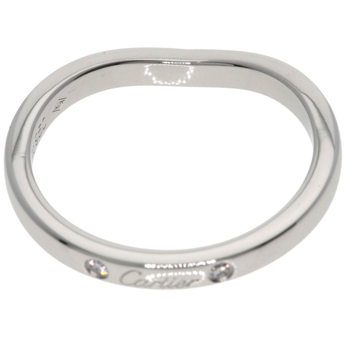 CARTIER Ballerina 3P Diamond #48 Ring Platinum PT950 Ladies [Used]