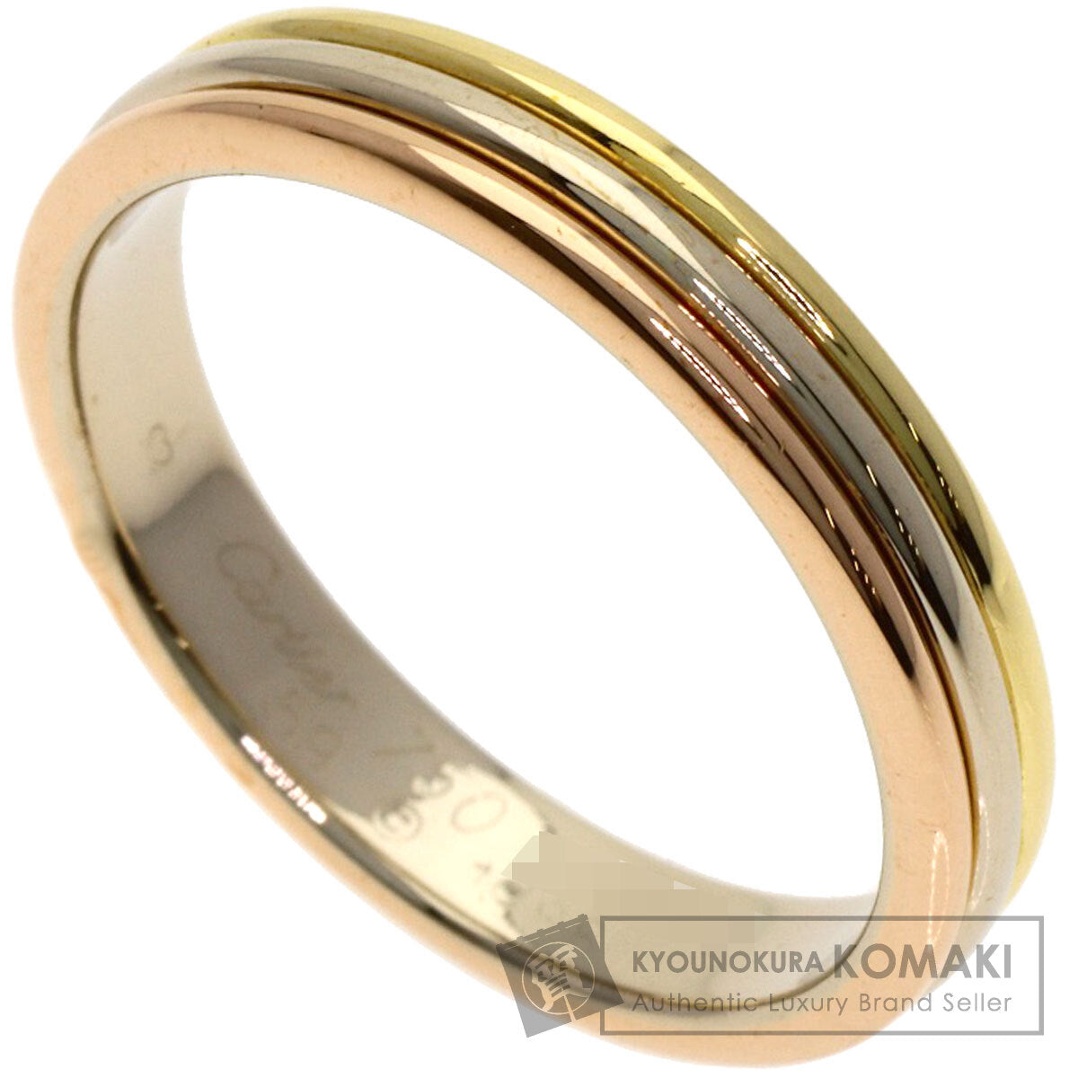 CARTIER Three Color #59 Ring K18 Yellow Gold 18K Pink GoldLadies [Used]