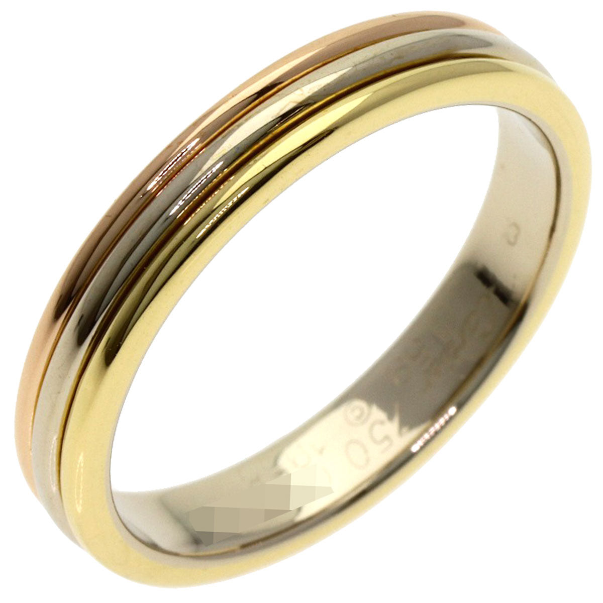 CARTIER Three Color #59 Ring K18 Yellow Gold 18K Pink GoldLadies [Used]