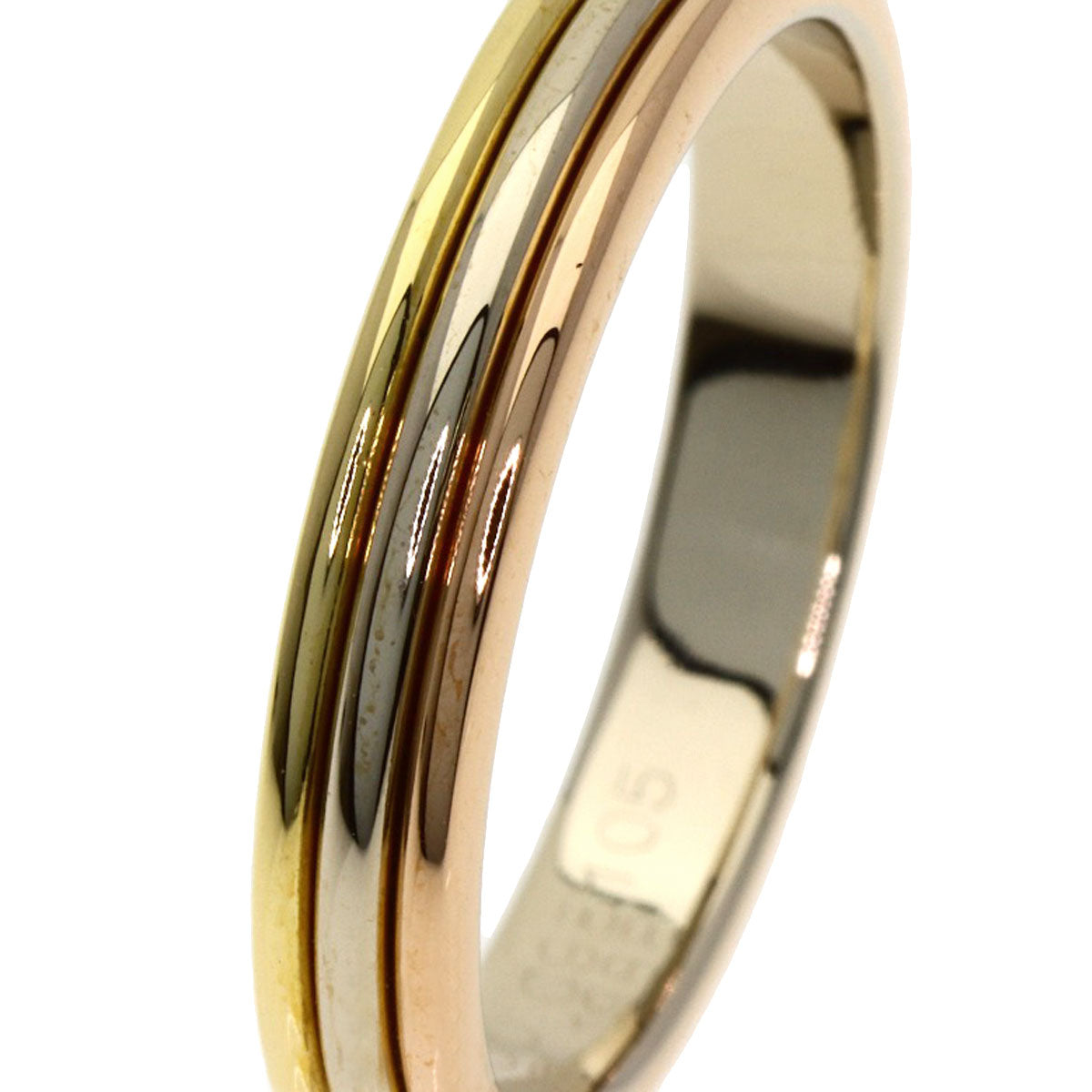 CARTIER Three Color #59 Ring K18 Yellow Gold 18K Pink GoldLadies [Used]