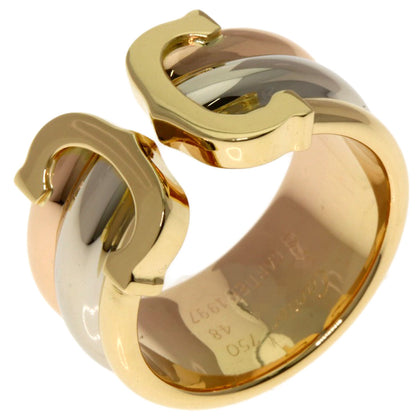 CARTIER 2C ring # 48 Ring K18 Yellow Gold K18 White GoldLadies [Used]