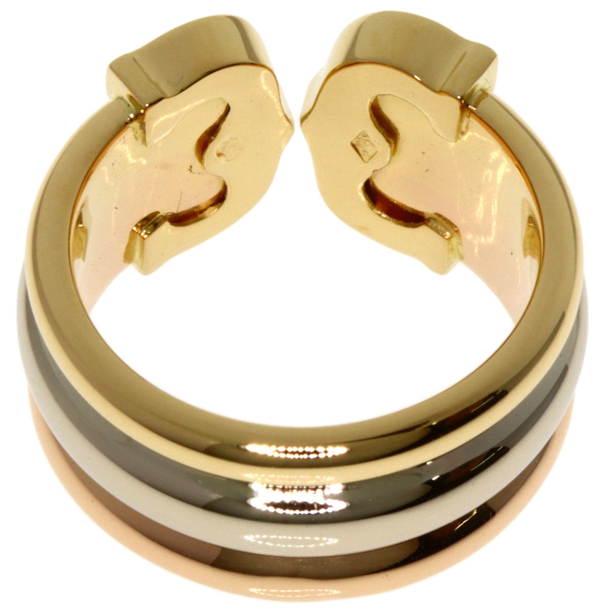 CARTIER 2C ring # 48 Ring K18 Yellow Gold K18 White GoldLadies [Used]