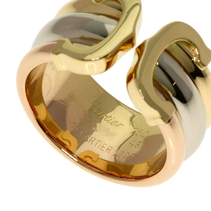 CARTIER 2C ring # 48 Ring K18 Yellow Gold K18 White GoldLadies [Used]