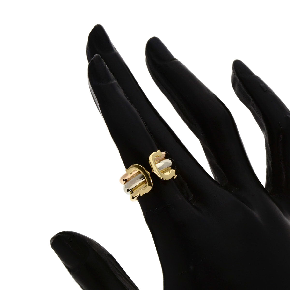 CARTIER 2C ring # 48 Ring K18 Yellow Gold K18 White GoldLadies [Used]