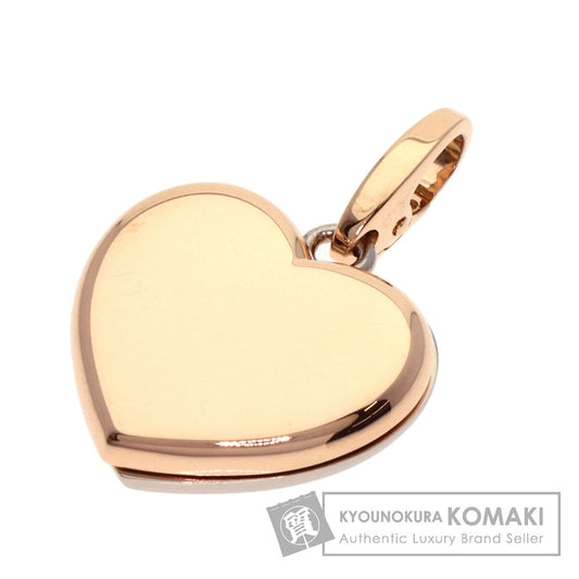 CARTIER Double heart charm Pendant top K18 Pink Gold K18 White GoldLadies [Used]
