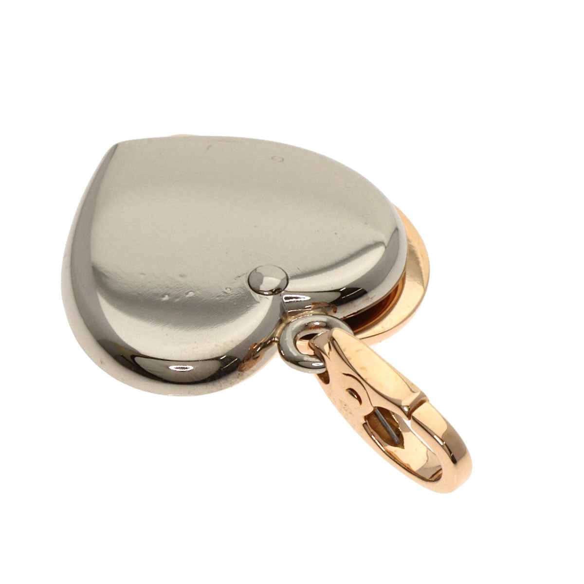 CARTIER Double heart charm Pendant top K18 Pink Gold K18 White GoldLadies [Used]