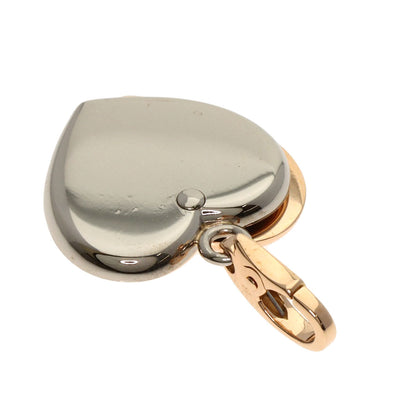 CARTIER Double heart charm Pendant top K18 Pink Gold K18 White GoldLadies [Used]
