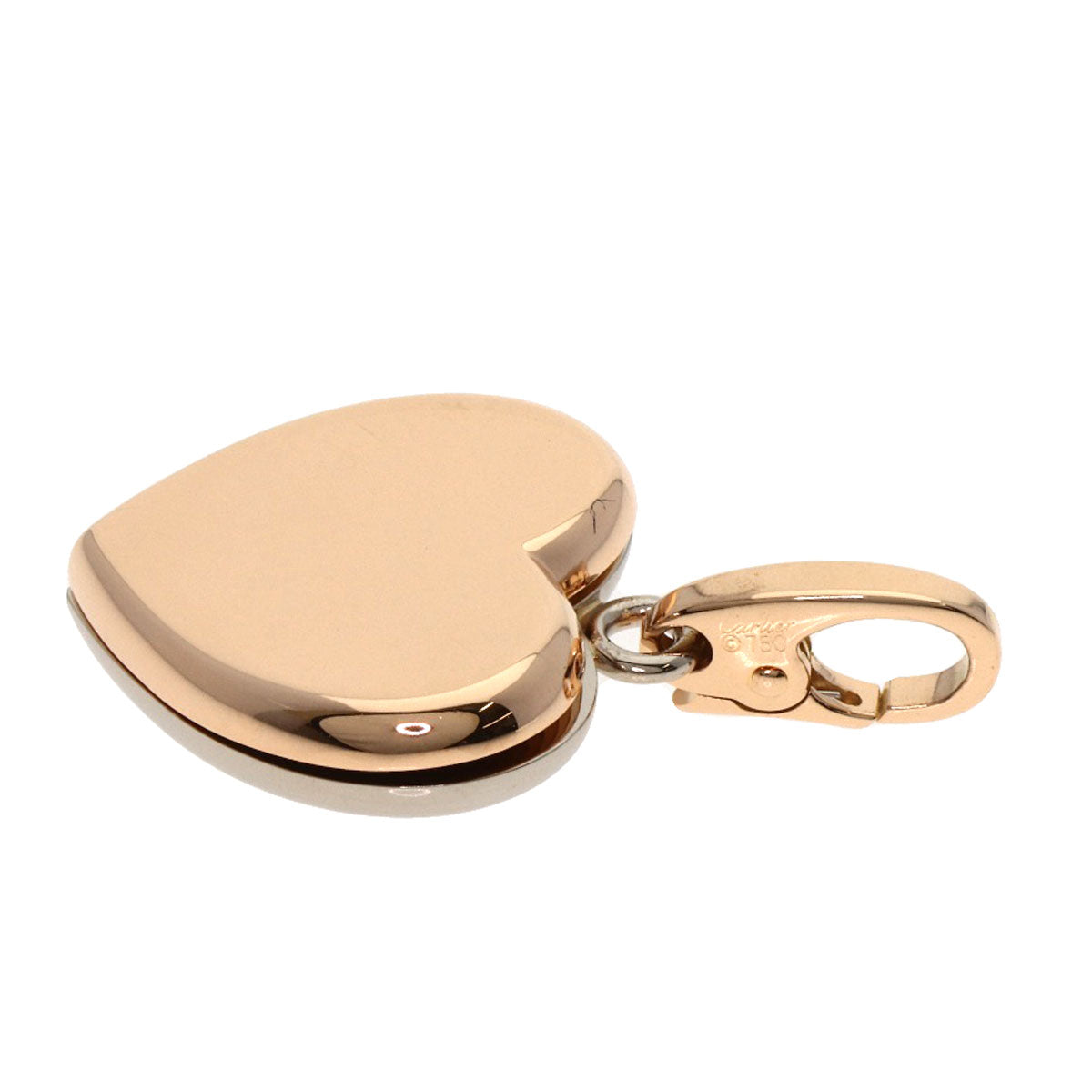 CARTIER Double heart charm Pendant top K18 Pink Gold K18 White GoldLadies [Used]