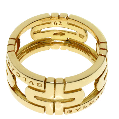 BVLGARI Parentesi Openwork Large #62 Ring K18 Yellow Gold Ladies [Used]