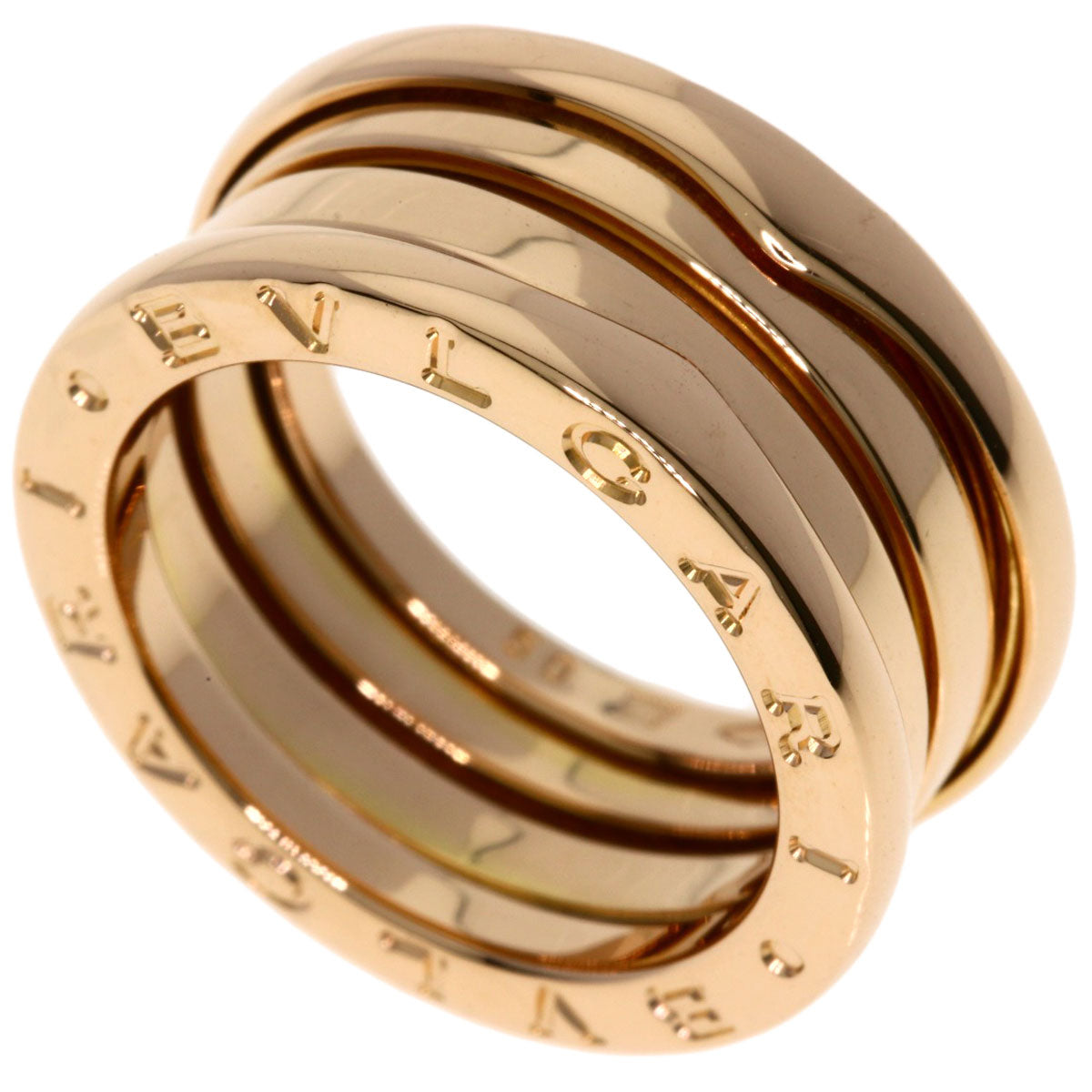 BVLGARI B.zero1 2 band #50 Ring K18 Pink Gold Ladies [Used]