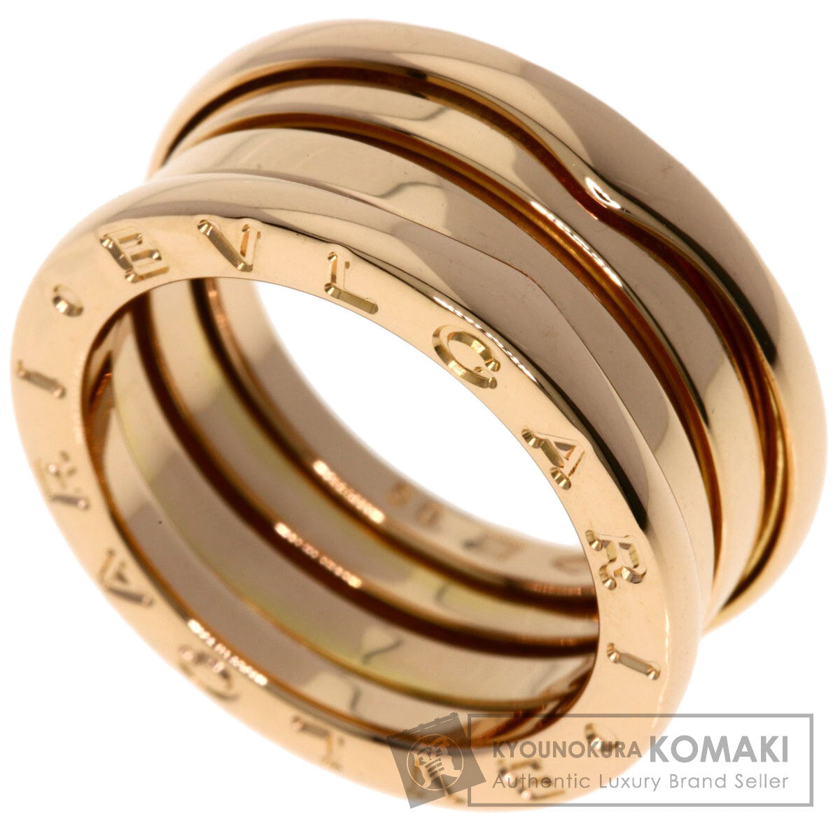 BVLGARI B.zero1 2 band #50 Ring K18 Pink Gold Ladies [Used]