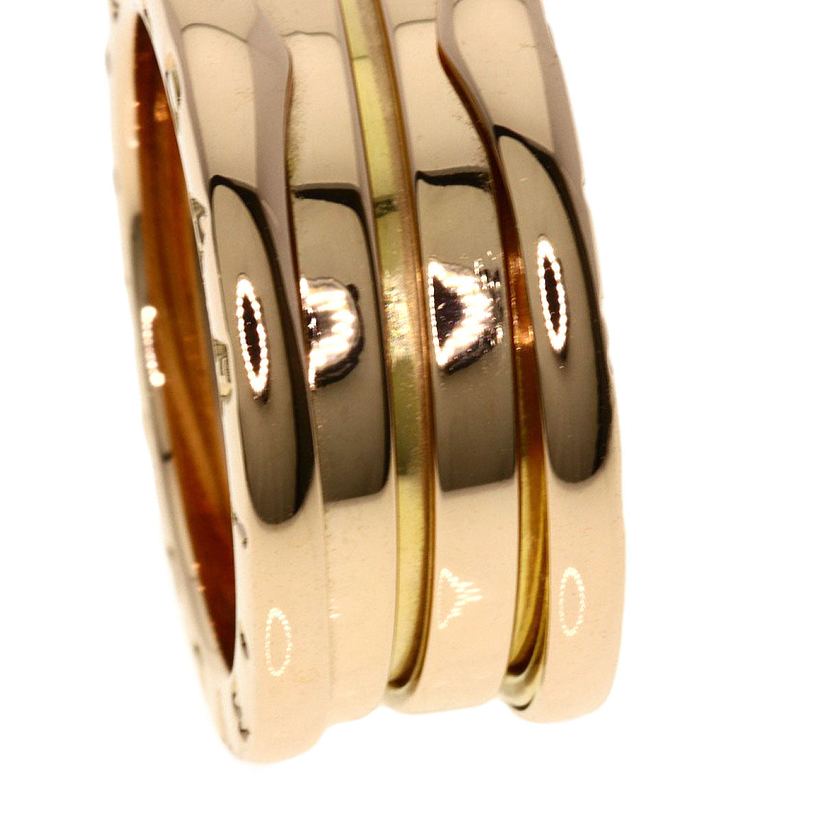 BVLGARI B.zero1 2 band #50 Ring K18 Pink Gold Ladies [Used]