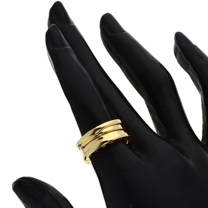 BVLGARI B.zero1 2 band #50 Ring K18 Yellow Gold Ladies [Used]
