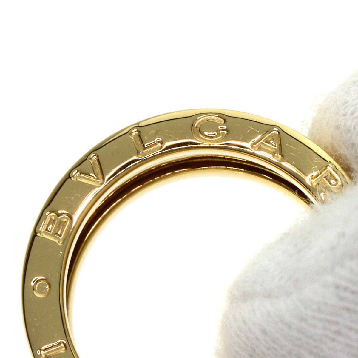 BVLGARI B.zero1 2 band #50 Ring K18 Yellow Gold Ladies [Used]
