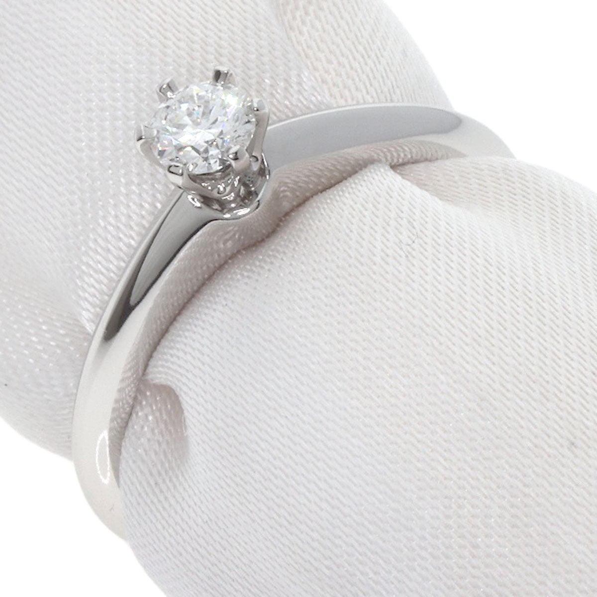 TIFFANY&Co. Solitaire Diamond Ring Platinum PT950 Ladies [Used]