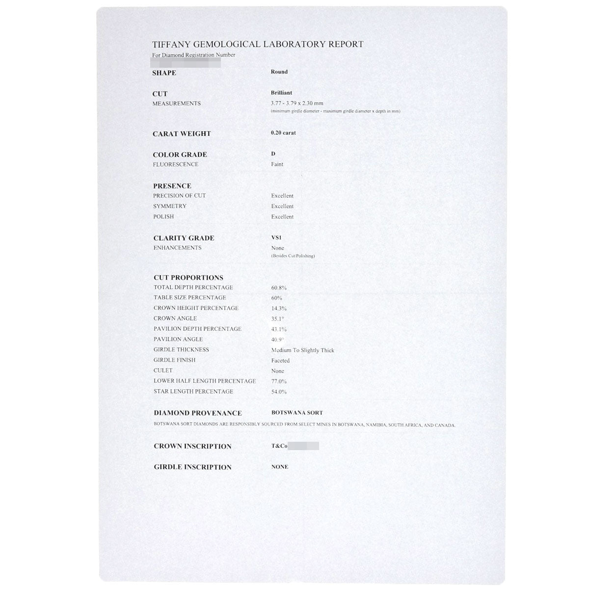 TIFFANY&Co. Solitaire Diamond Ring Platinum PT950 Ladies [Used]