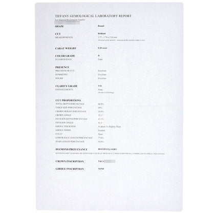 TIFFANY&Co. Solitaire Diamond Ring Platinum PT950 Ladies [Used]