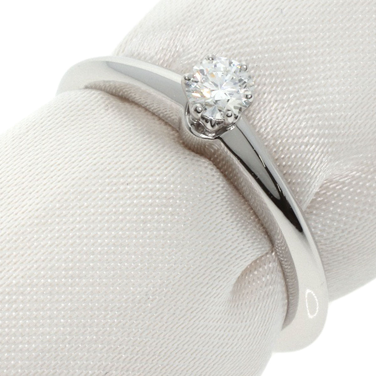 TIFFANY&Co. Solitaire Diamond Ring Platinum PT950 Ladies [Used]