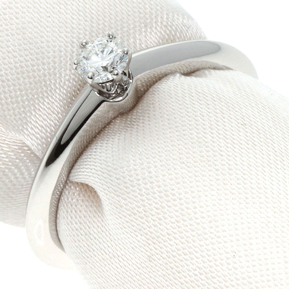 TIFFANY&Co. Solitaire Diamond Ring Platinum PT950 Ladies [Used]