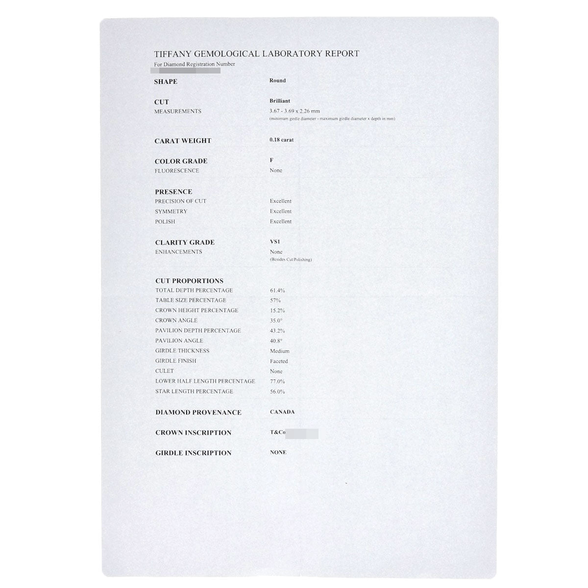 TIFFANY&Co. Solitaire Diamond Ring Platinum PT950 Ladies [Used]