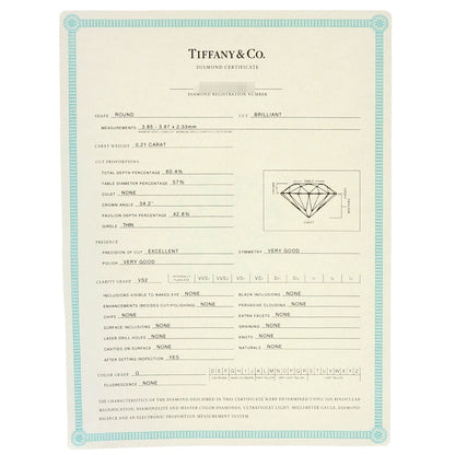 TIFFANY&Co. Dots Diamond Ring Platinum PT950 Ladies [Used]