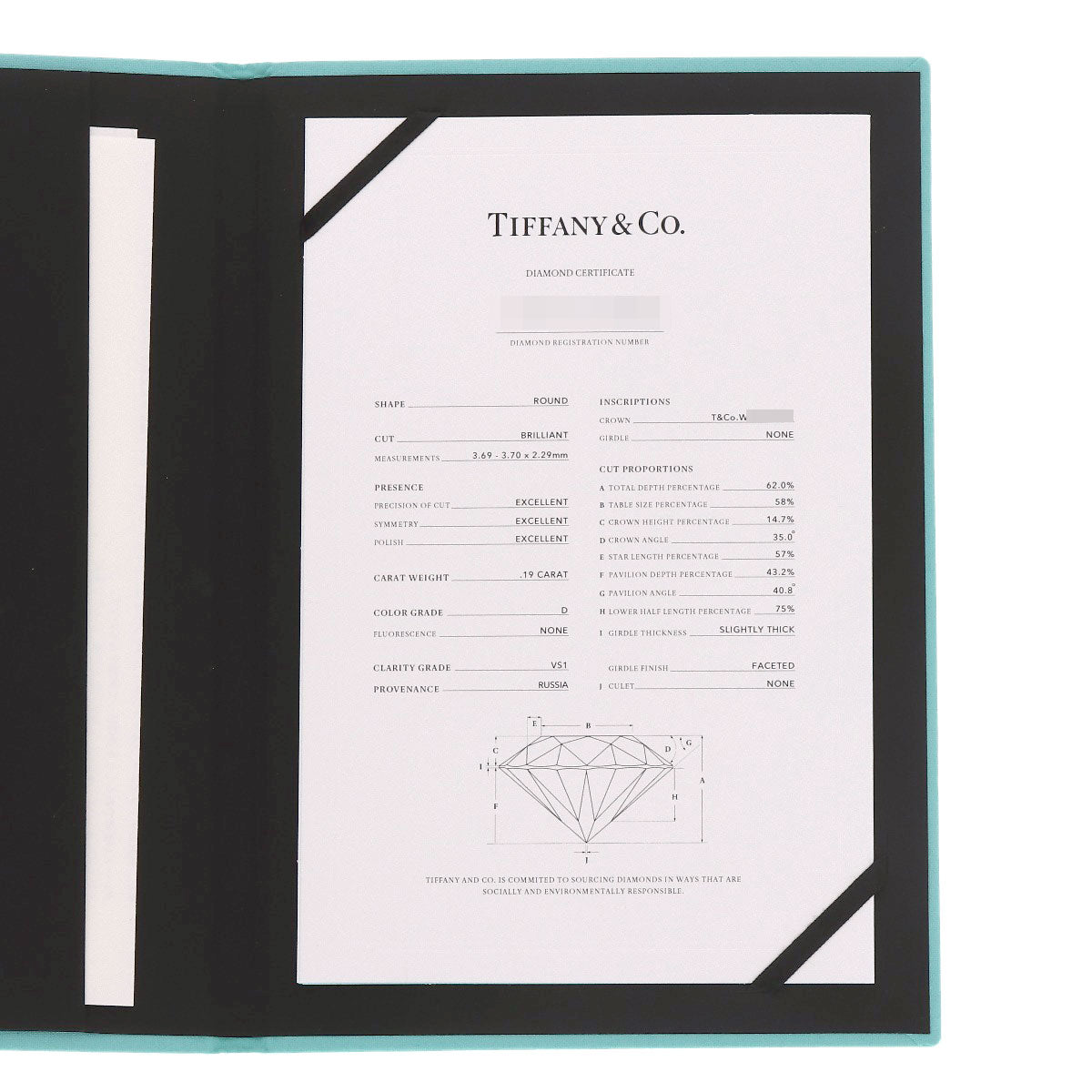 TIFFANY&Co. Harmony Diamond Ring Platinum PT950 Ladies [Used]