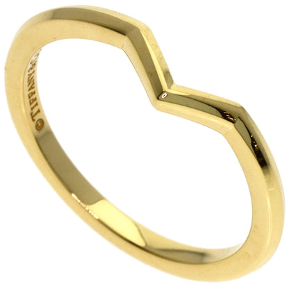 TIFFANY&Co. V band Ring K18 Yellow Gold Ladies [Used]