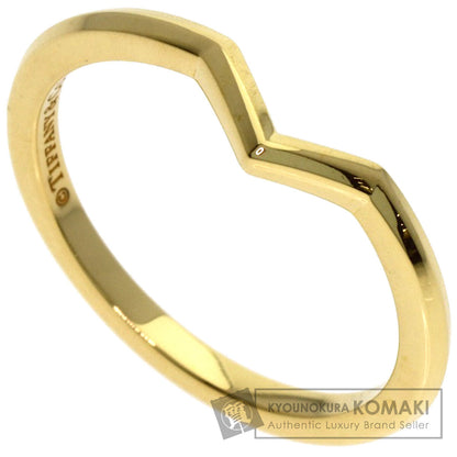 TIFFANY&Co. V band Ring K18 Yellow Gold Ladies [Used]