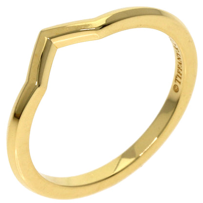 TIFFANY&Co. V band Ring K18 Yellow Gold Ladies [Used]