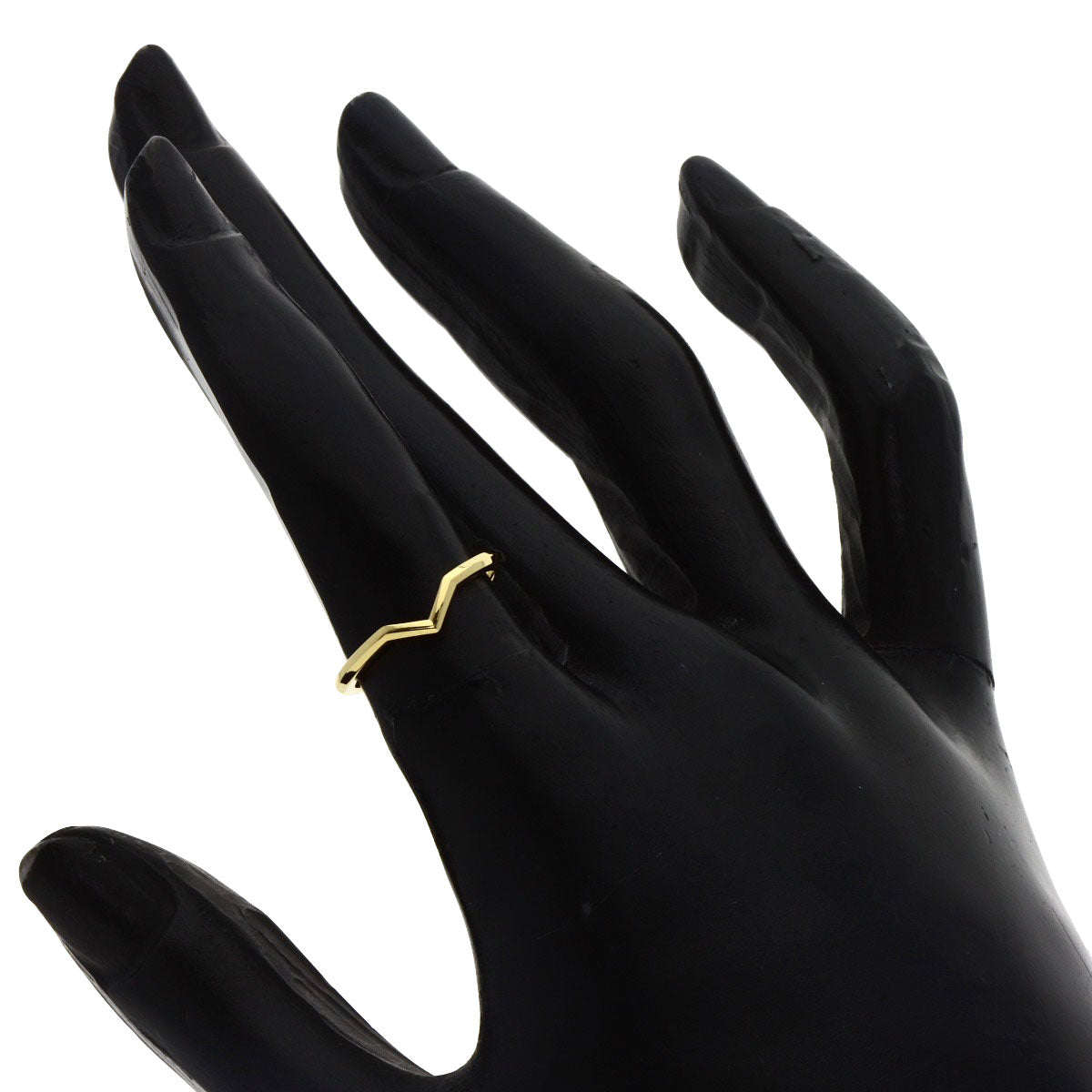 TIFFANY&Co. V band Ring K18 Yellow Gold Ladies [Used]