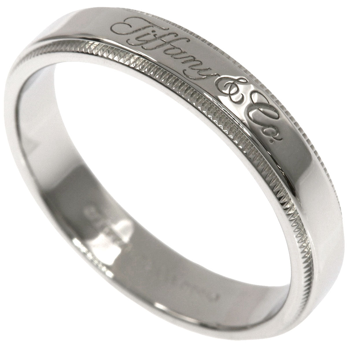 TIFFANY&Co. Milgrain Ring Platinum PT950 Ladies [Used]